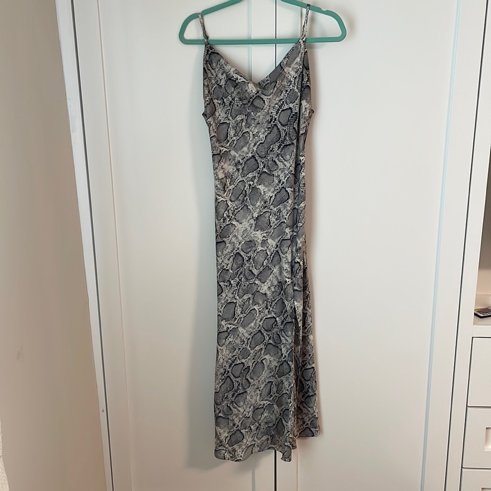 paper heart snake print midi dress - size M